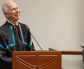 Frederico Borges de Holanda recebe o título de Professor Emérito. Foto: Heloise Correa. 02/07/2019.