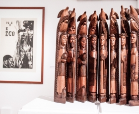 Obra pertencente ao acervo da Casa da Cultura da América Latina (CAL), na exposição "Te faço nascer livre". Foto: Beto Monteiro/Ascom UnB. 24/10/2019