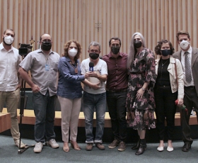 Solenidade em comemoração aos 15 anos da UnBTV, realizado no plenário da Câmara Legislativa do DF. Foto: Beto Monteiro. 22/11/2021